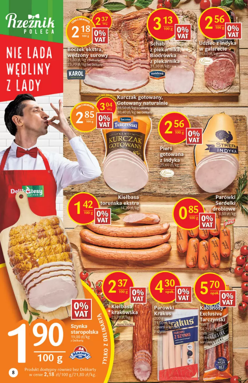 Gazetka promocyjna Delikatesy Centrum - Gazetka DC06 - ważna 10.02 do 16.02.2022 - strona 8 - produkty: Kiełbasa, Ser, Serdelki