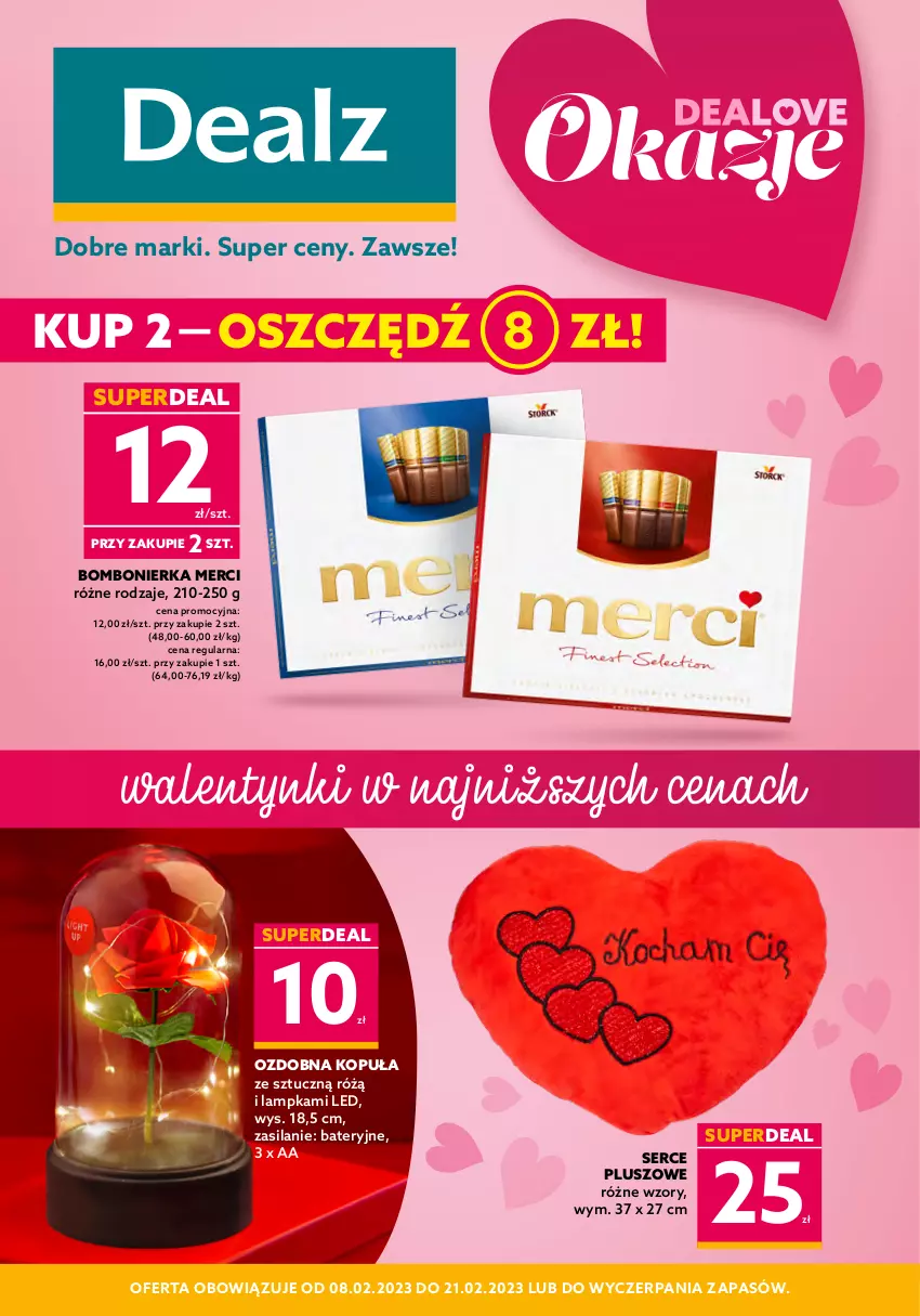 Gazetka promocyjna Dealz - NOWA GAZETKADeaLOVE okazje 💕 - ważna 08.02 do 21.02.2023 - strona 1 - produkty: Merci, Ser, Silan