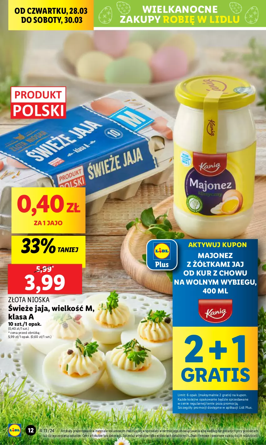 Gazetka promocyjna Lidl - GAZETKA - ważna 28.03 do 30.03.2024 - strona 14 - produkty: Gra, Jaja, Majonez, Olej