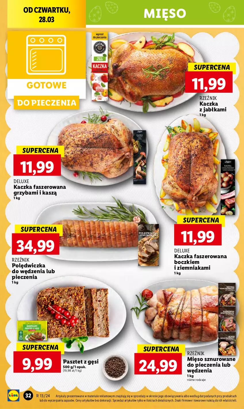 Gazetka promocyjna Lidl - GAZETKA - ważna 28.03 do 30.03.2024 - strona 40 - produkty: Fa, Jabłka, Kaczka, Kaczka faszerowana, Mięso, Pasztet, Piec