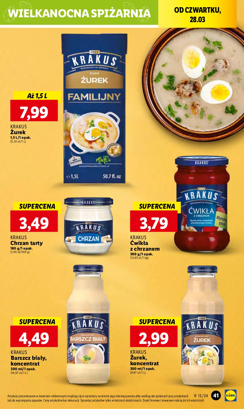 Gazetka promocyjna Lidl - GAZETKA - ważna 28.03 do 30.03.2024 - strona 49 - produkty: Chrzan, Krakus