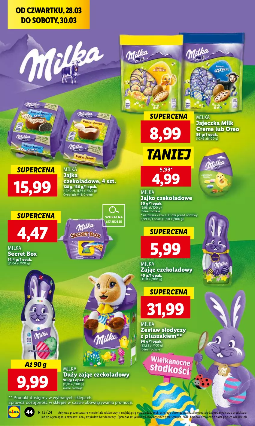 Gazetka promocyjna Lidl - GAZETKA - ważna 28.03 do 30.03.2024 - strona 52 - produkty: Milka, Oreo, Pluszak