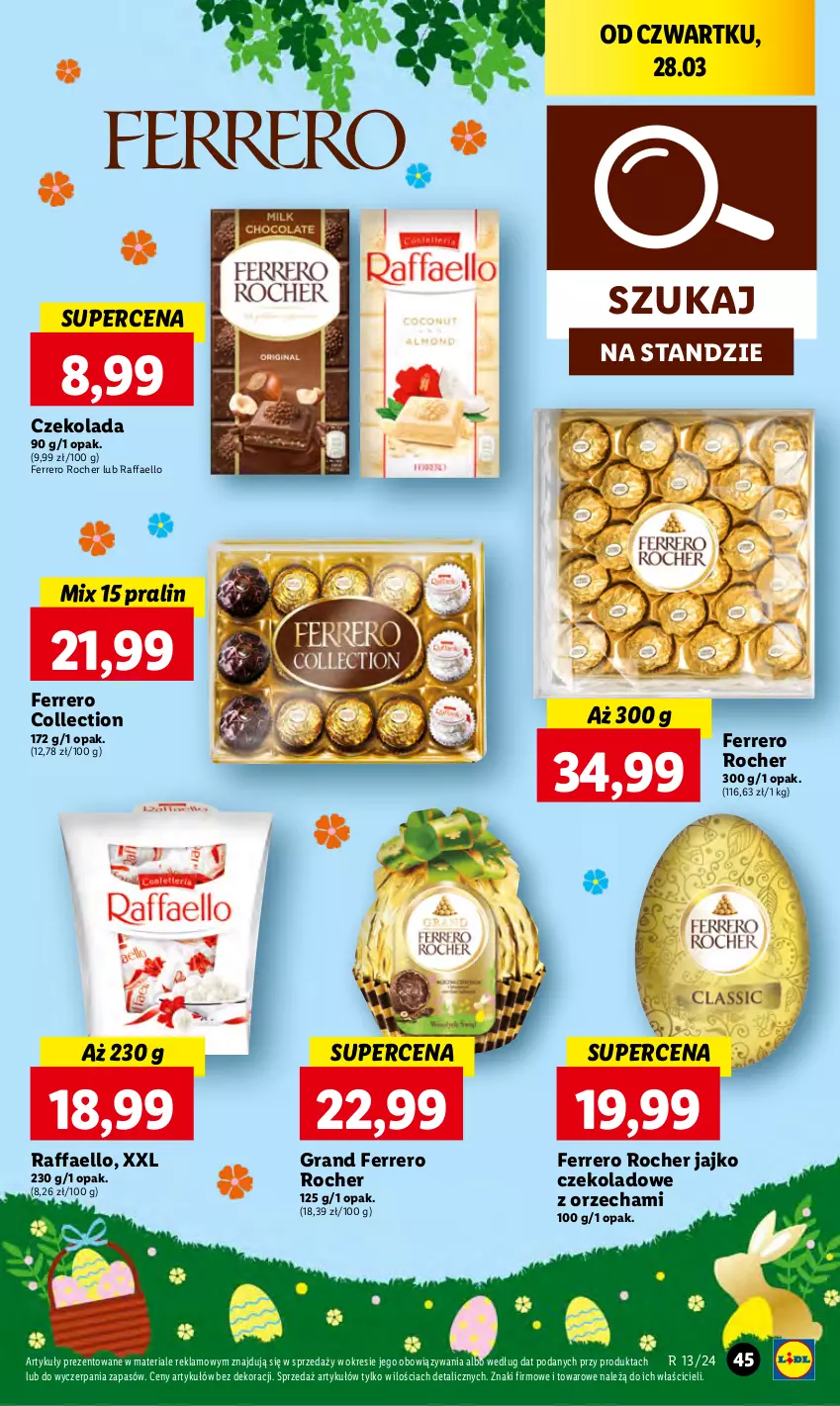 Gazetka promocyjna Lidl - GAZETKA - ważna 28.03 do 30.03.2024 - strona 53 - produkty: Czekolada, Fa, Ferrero, Ferrero Rocher, Gra, Raffaello