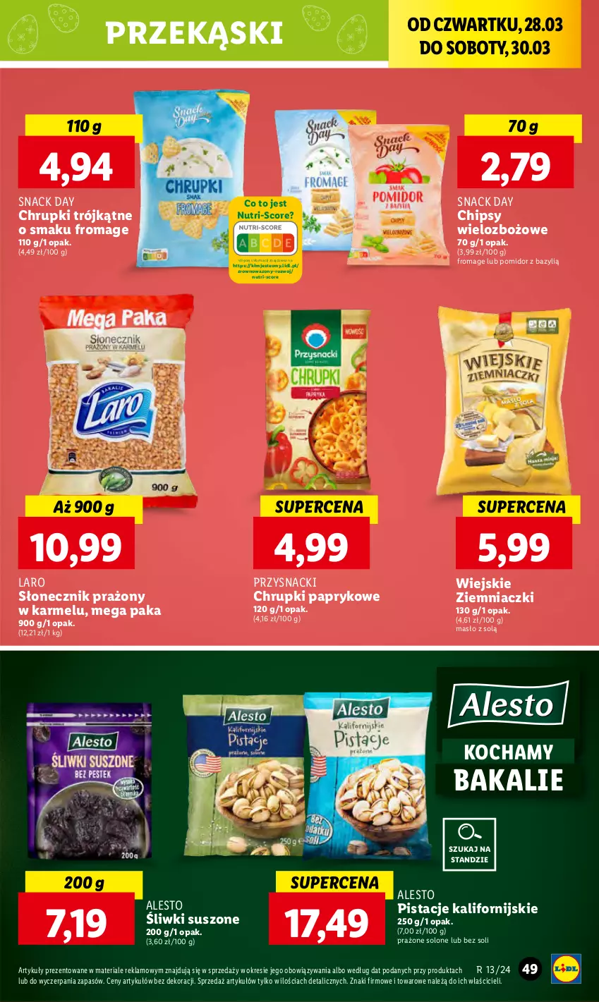 Gazetka promocyjna Lidl - GAZETKA - ważna 28.03 do 30.03.2024 - strona 57 - produkty: Bazyl, Chipsy, Chrupki, Koc, Masło, Pistacje, Przysnacki, Słonecznik prażony, Wazon