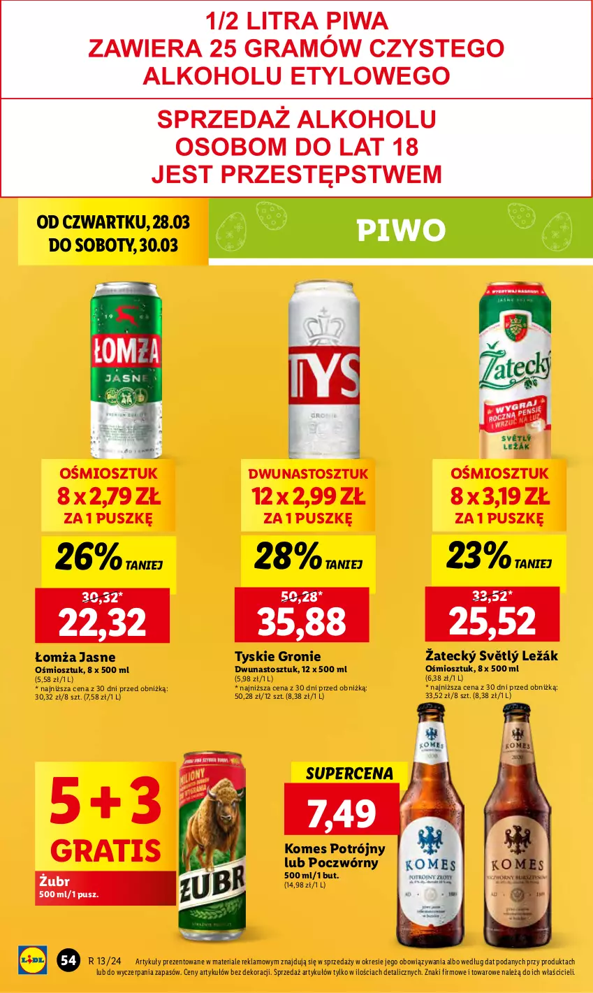 Gazetka promocyjna Lidl - GAZETKA - ważna 28.03 do 30.03.2024 - strona 64 - produkty: Gra, Piwo, Tyskie