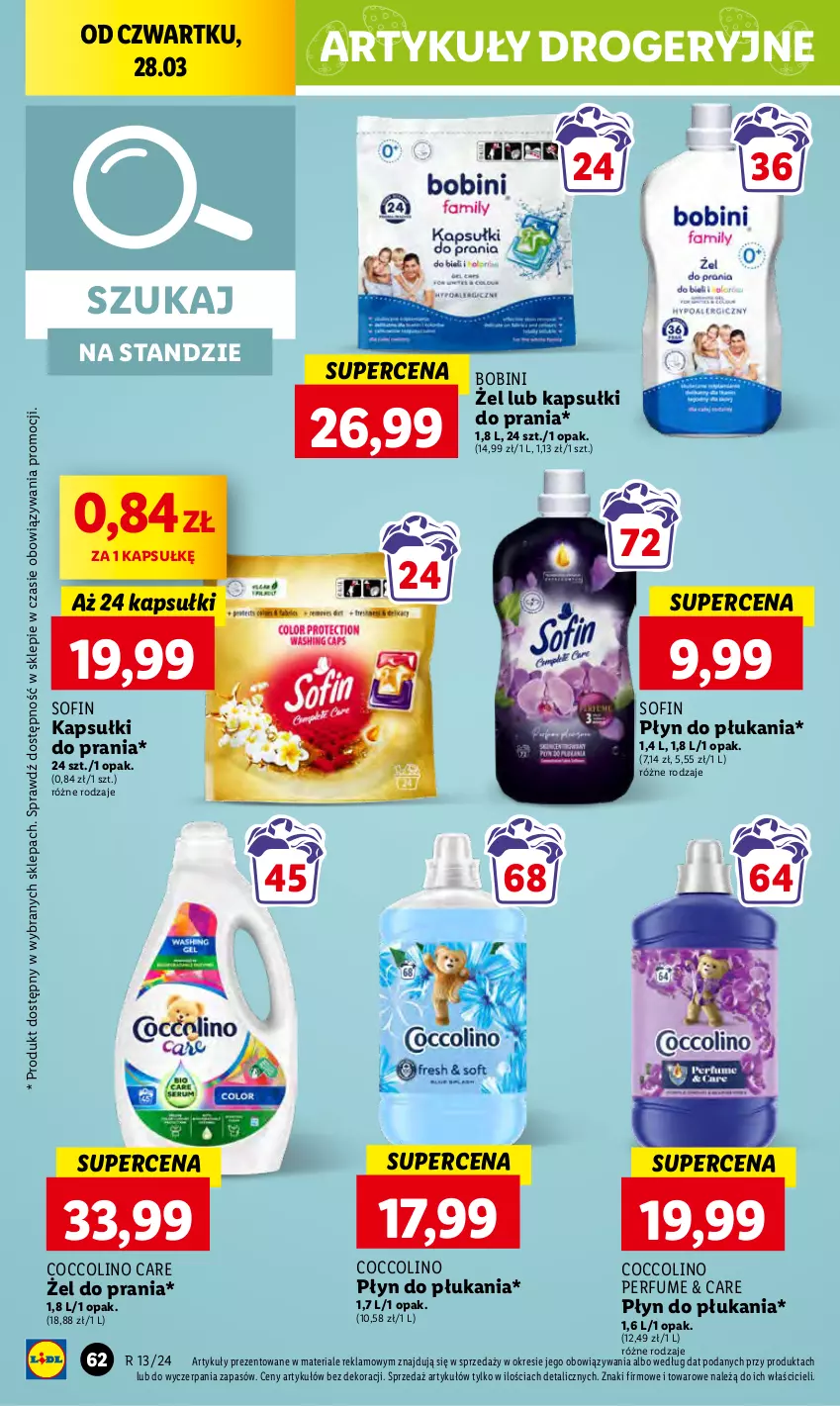 Gazetka promocyjna Lidl - GAZETKA - ważna 28.03 do 30.03.2024 - strona 74 - produkty: Coccolino, Kapsułki do prania, Perfum, Płyn do płukania