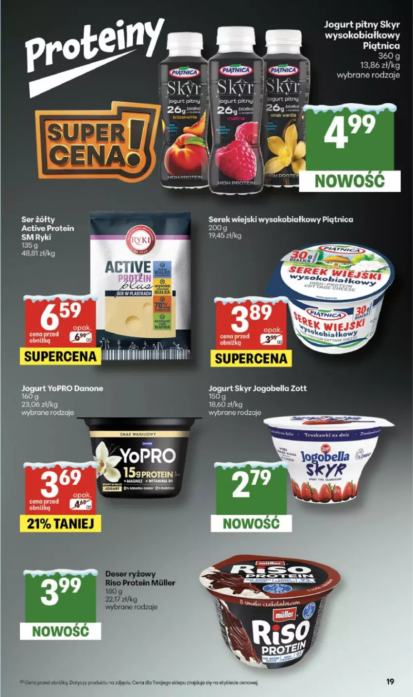 Gazetka promocyjna Delikatesy Centrum - Franczyza DC04 Czwartek - ważna 22.01 do 28.01.2026 - strona 19 - produkty: Jogurt, Jogurt pitny, Ser, Sok