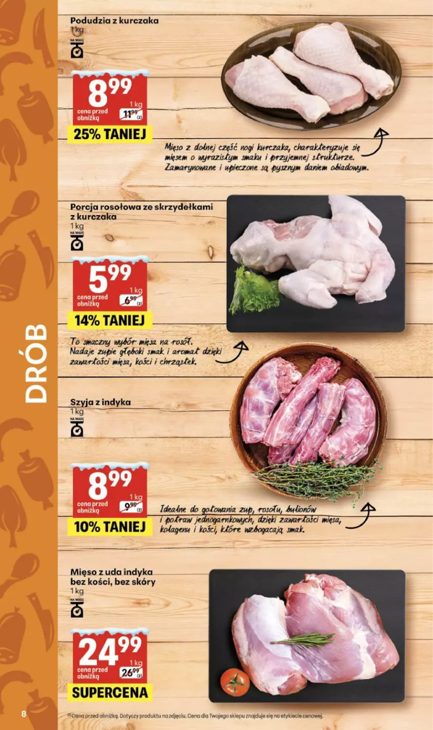 Gazetka promocyjna Delikatesy Centrum - Franczyza DC04 Czwartek - ważna 22.01 do 28.01.2026 - strona 8 - produkty: Kurczak, Mięso, Piec, Por, Ser, Sól