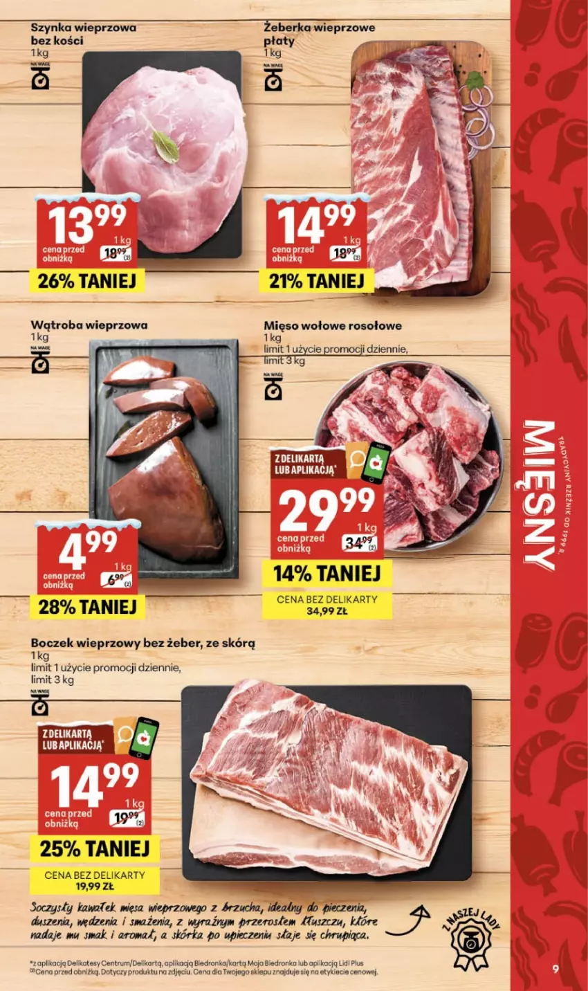 Gazetka promocyjna Delikatesy Centrum - Franczyza DC04 Czwartek - ważna 22.01 do 28.01.2026 - strona 9 - produkty: Boczek, Boczek wieprzowy, Dron, Kawa, Mięso, Mięso wołowe, Piec, Rum, Szynka, Szynka wieprzowa