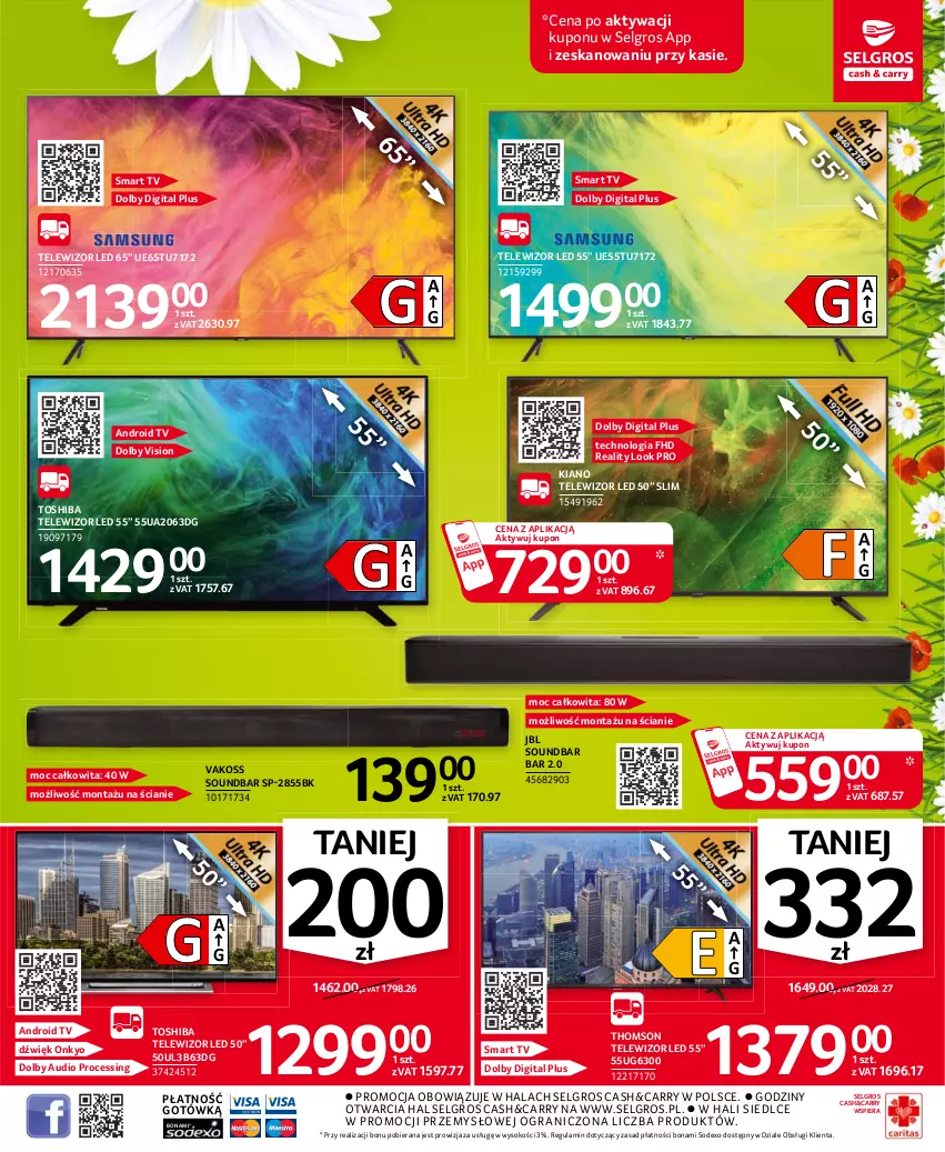 Gazetka promocyjna Selgros - Oferta przemysłowa - ważna 06.04 do 14.04.2021 - strona 3 - produkty: Android TV, Gra, JBL, LG, Smart tv, Sok, Soundbar, Telewizor, Thomson, Toshiba