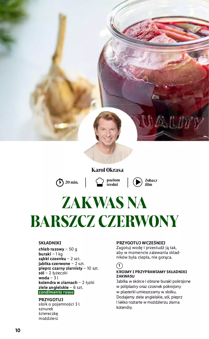 Gazetka promocyjna Lidl - Katalog Święta Deluxe - ważna 13.11 do 26.12.2023 - strona 10 - produkty: Buraki, Chleb, Czosnek, Jabłka, Kolendra, Pieprz, Plasterki, Sól, Sznurek, Woda, Ziele angielskie