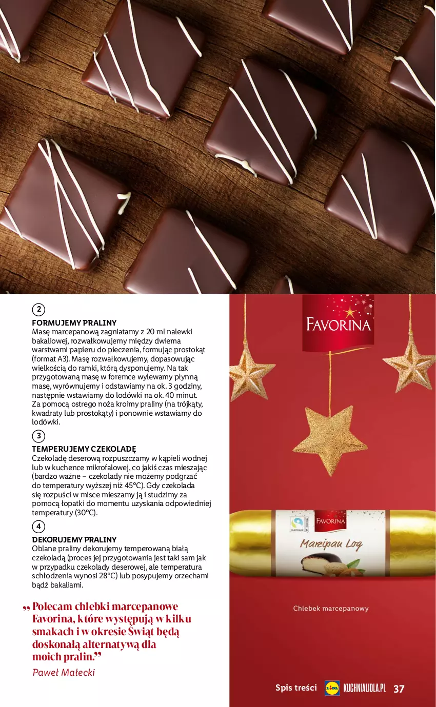 Gazetka promocyjna Lidl - Katalog Święta Deluxe - ważna 13.11 do 26.12.2023 - strona 37 - produkty: Chleb, Czekolada, Deser, Fa, Noż, Papier, Piec, Praliny, Ser