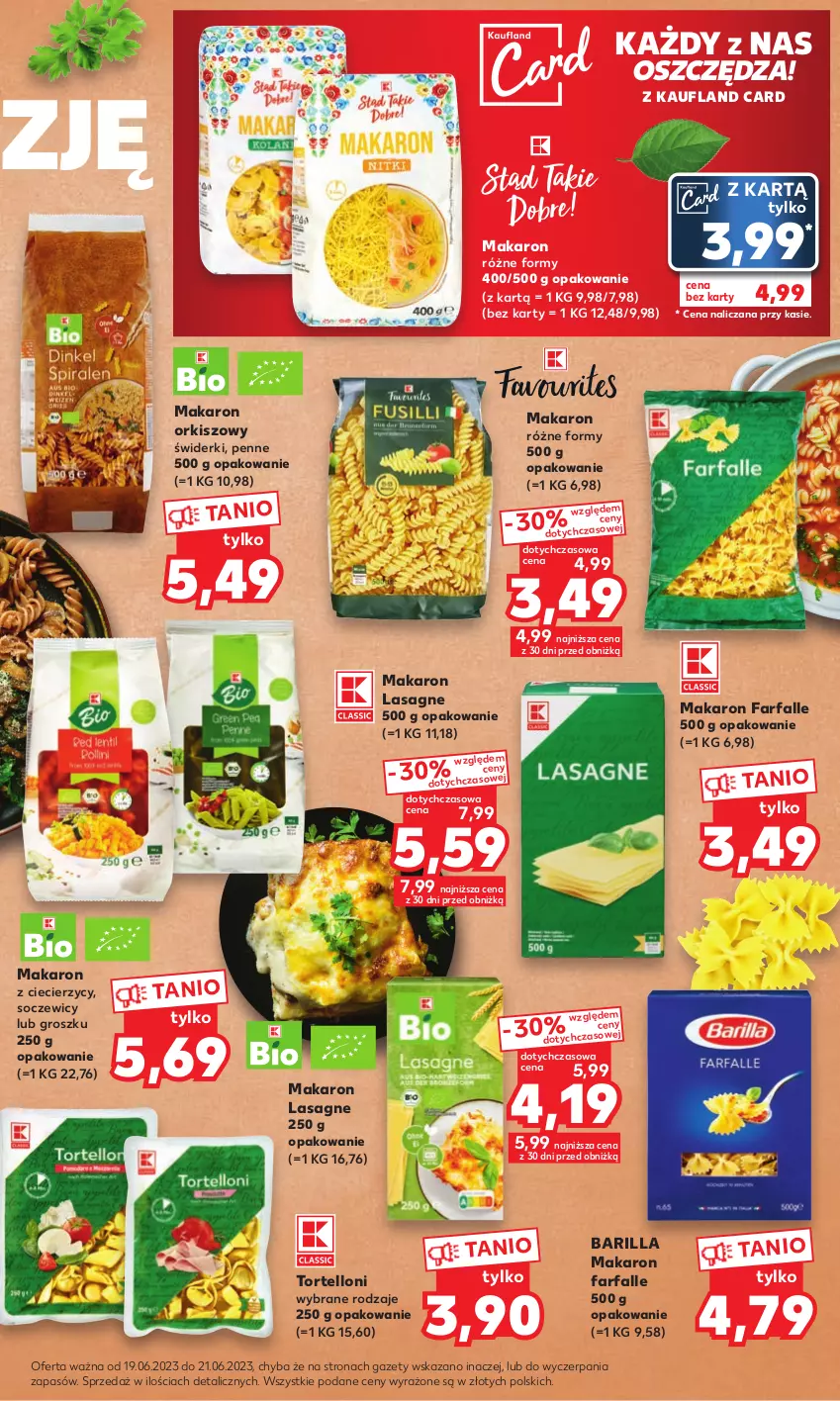 Gazetka promocyjna Kaufland - Mocny Start - ważna 19.06 do 21.06.2023 - strona 17 - produkty: Barilla, Fa, Lasagne, Makaron, Penne, Tortelloni