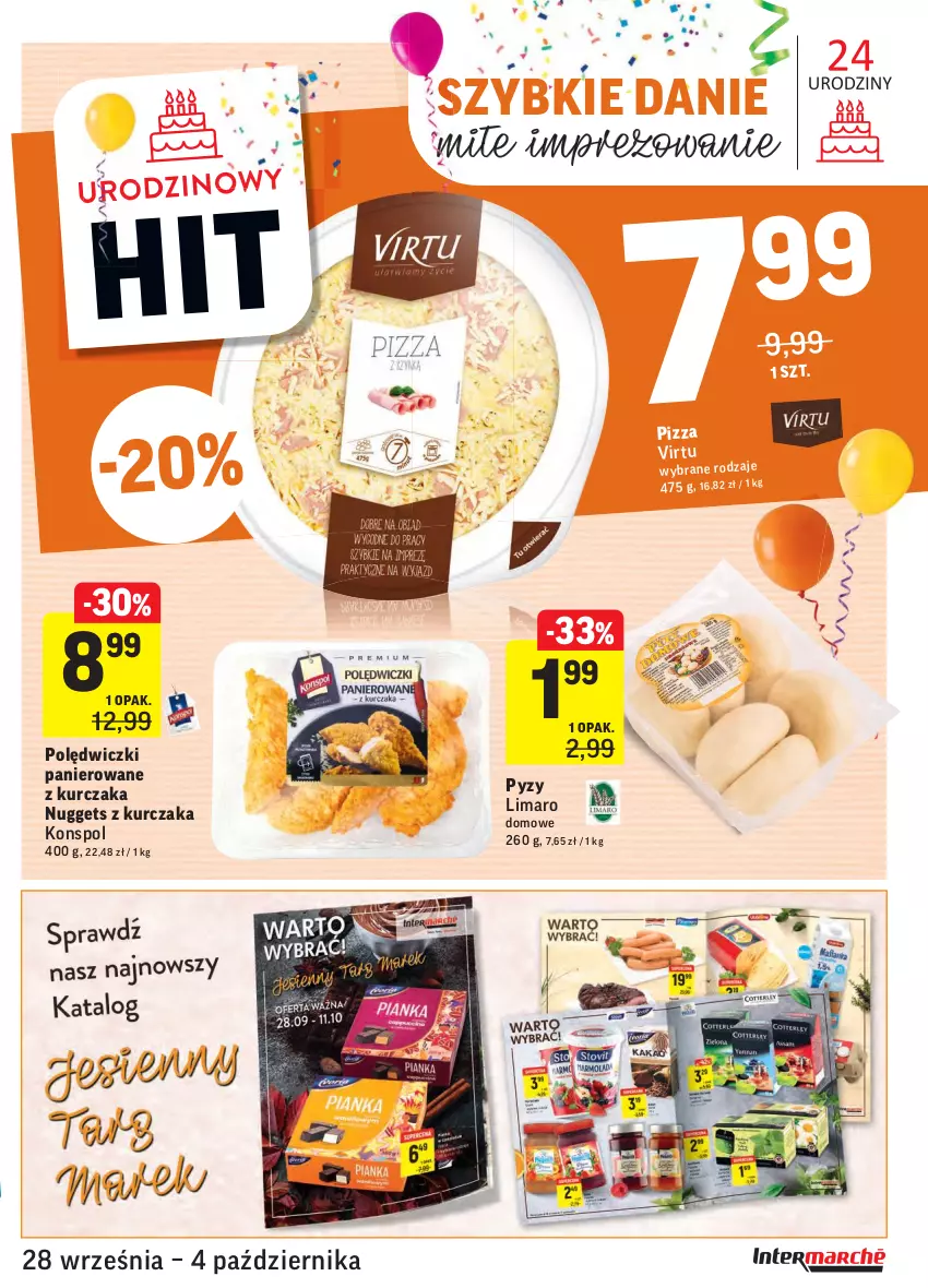 Gazetka promocyjna Intermarche - Gazetka promocyjna - ważna 28.09 do 04.10.2021 - strona 23 - produkty: Kurczak, Nuggets z kurczaka, Pizza, Polędwiczki panierowane