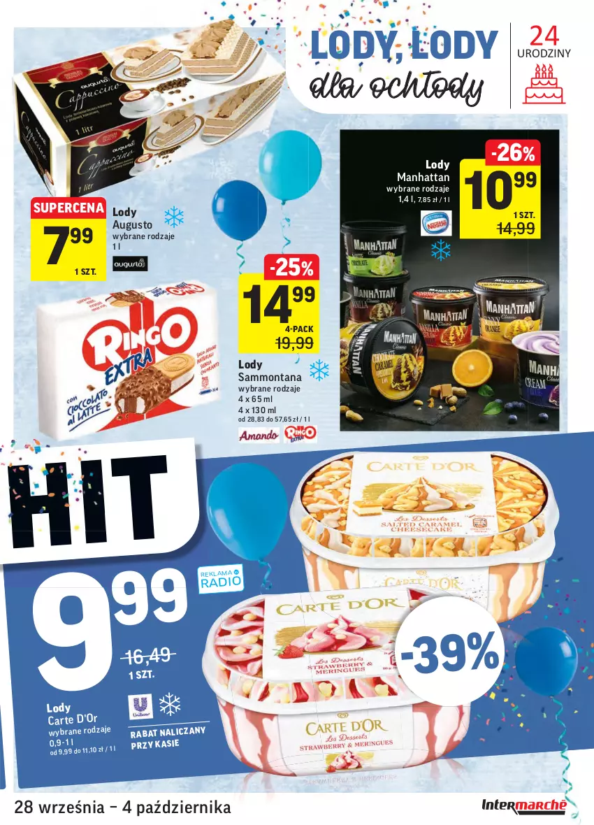 Gazetka promocyjna Intermarche - Gazetka promocyjna - ważna 28.09 do 04.10.2021 - strona 25 - produkty: Carte d'Or, Lody