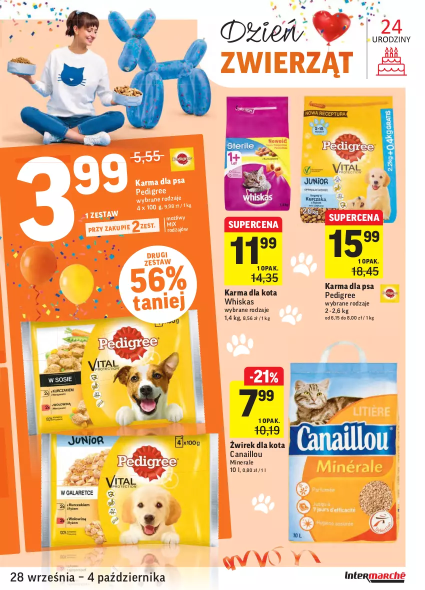 Gazetka promocyjna Intermarche - Gazetka promocyjna - ważna 28.09 do 04.10.2021 - strona 39 - produkty: Canaillou, Pedigree, Whiskas