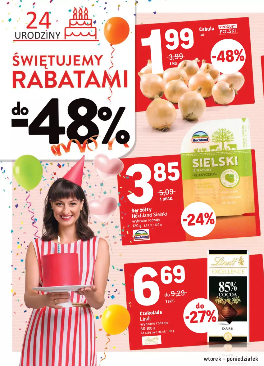 Gazetka promocyjna Intermarche - Gazetka promocyjna - ważna 28.09 do 04.10.2021 - strona 4 - produkty: Cebula, Czekolada, Hochland, Lindt, Ser