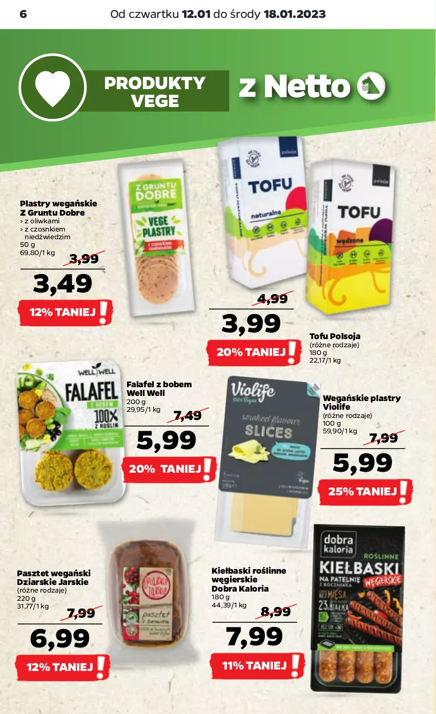 Gazetka promocyjna Netto - Artykuły spożywcze - ważna 12.01 do 18.01.2023 - strona 6 - produkty: Fa, Grunt, Pasztet, Tofu, Z gruntu dobre