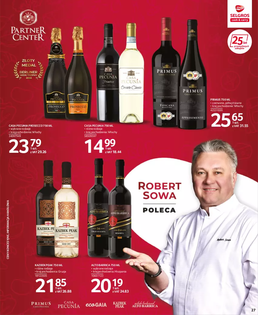 Gazetka promocyjna Selgros - Extra Oferta - ważna 15.06 do 29.06.2022 - strona 27 - produkty: Mus, Prosecco