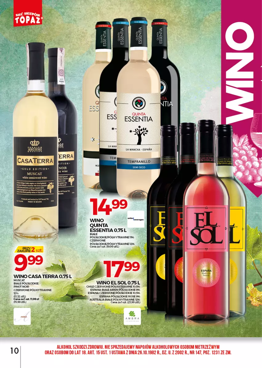 Gazetka promocyjna Topaz - Gazetka - ważna 01.03 do 31.03.2021 - strona 10 - produkty: Mus, Wino