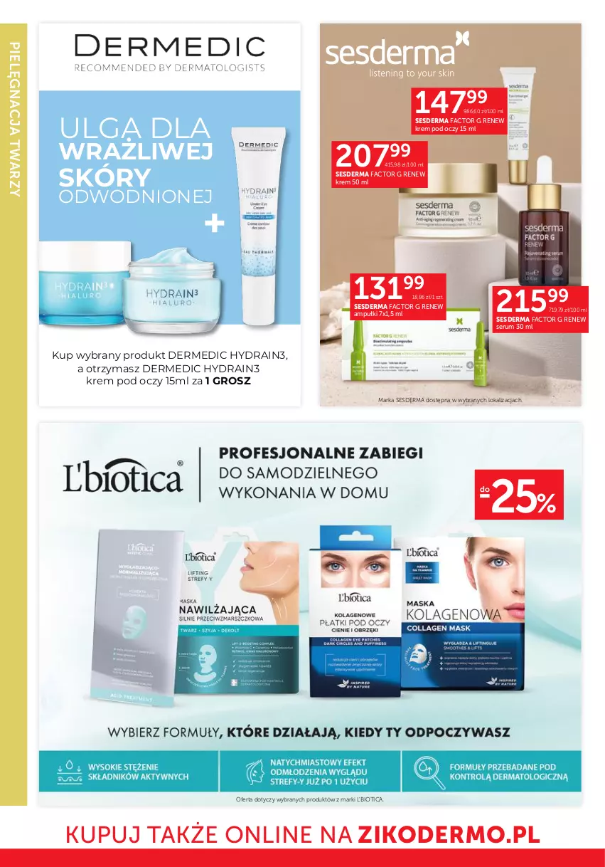 Gazetka promocyjna Ziko - Gazetka Ziko Dermo - ważna 13.06 do 26.06.2024 - strona 8 - produkty: Dermedic, Fa, Krem pod oczy, L'Biotica, LG, Rum, Ser, Serum, Sesderma