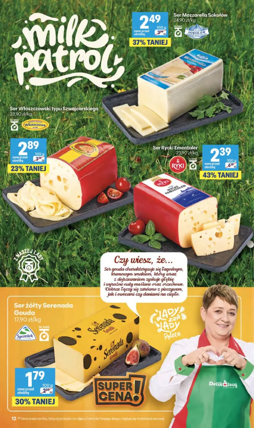 Gazetka promocyjna Delikatesy Centrum - Franczyza DC36 Czwartek - ważna 03.09 do 09.09.2026 - strona 12 - produkty: Cars, Ementaler, Gouda, Mozzarella, Piec, Ser, Sok, Sokołów, Włoszczowski