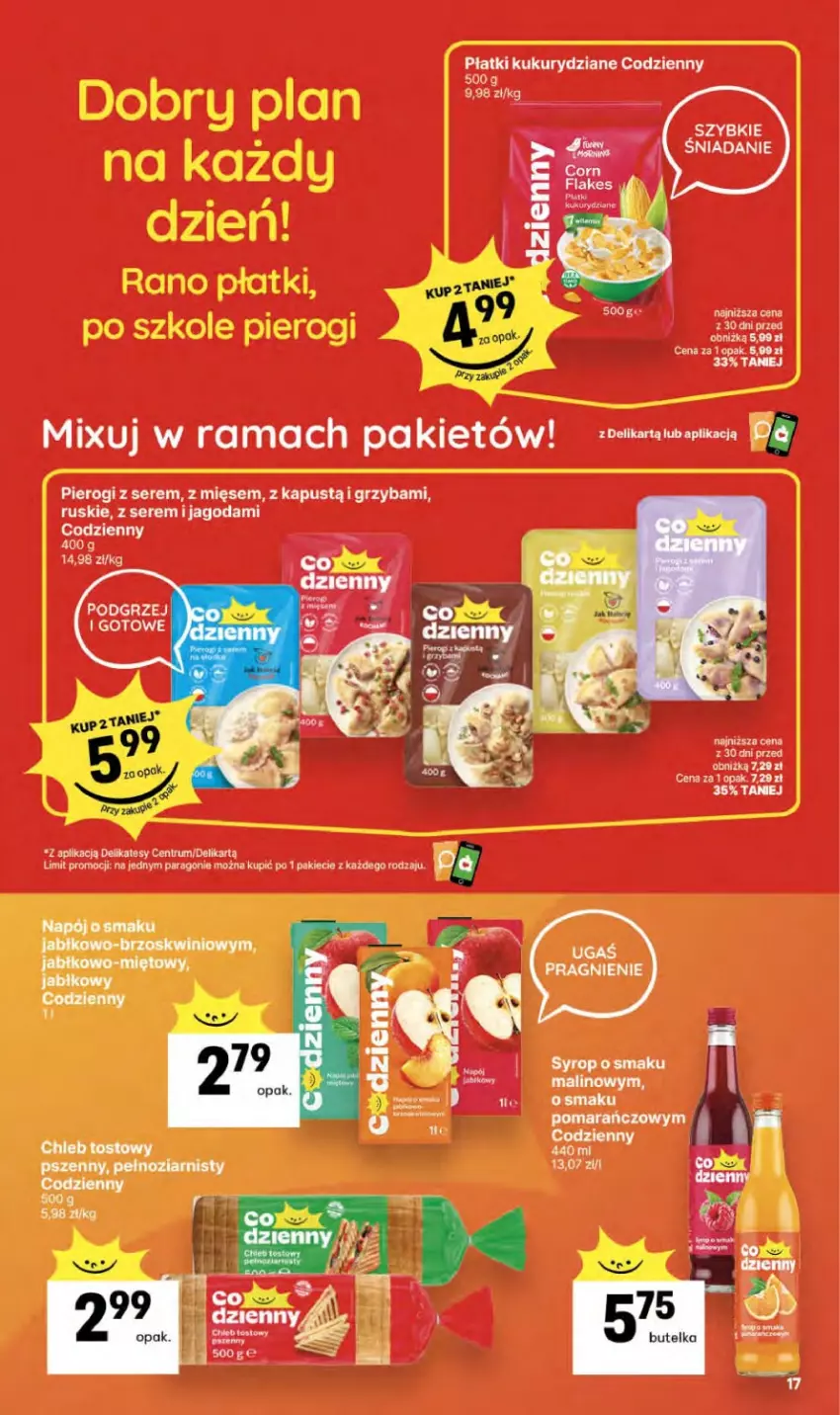 Gazetka promocyjna Delikatesy Centrum - Franczyza DC36 Czwartek - ważna 03.09 do 09.09.2026 - strona 17 - produkty: Kapustą, Napój, Pierogi, Rama, Rum, Ser, Syrop