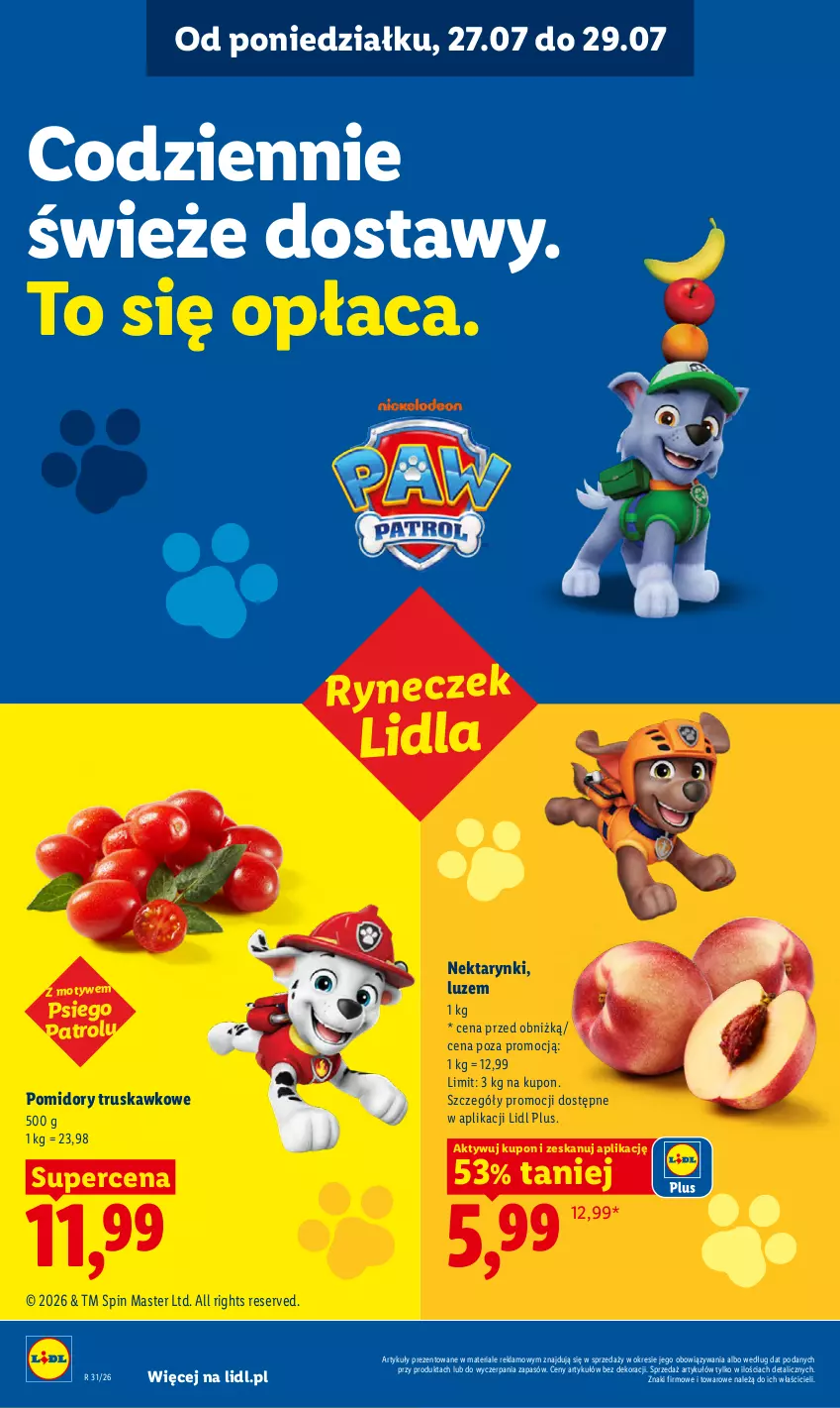 Gazetka promocyjna Lidl - Gazetka ważna od 27.07 do 29.07 - ważna 27.07 do 29.07.2026 - strona 46 - produkty: Nektar, Pomidory, Ser