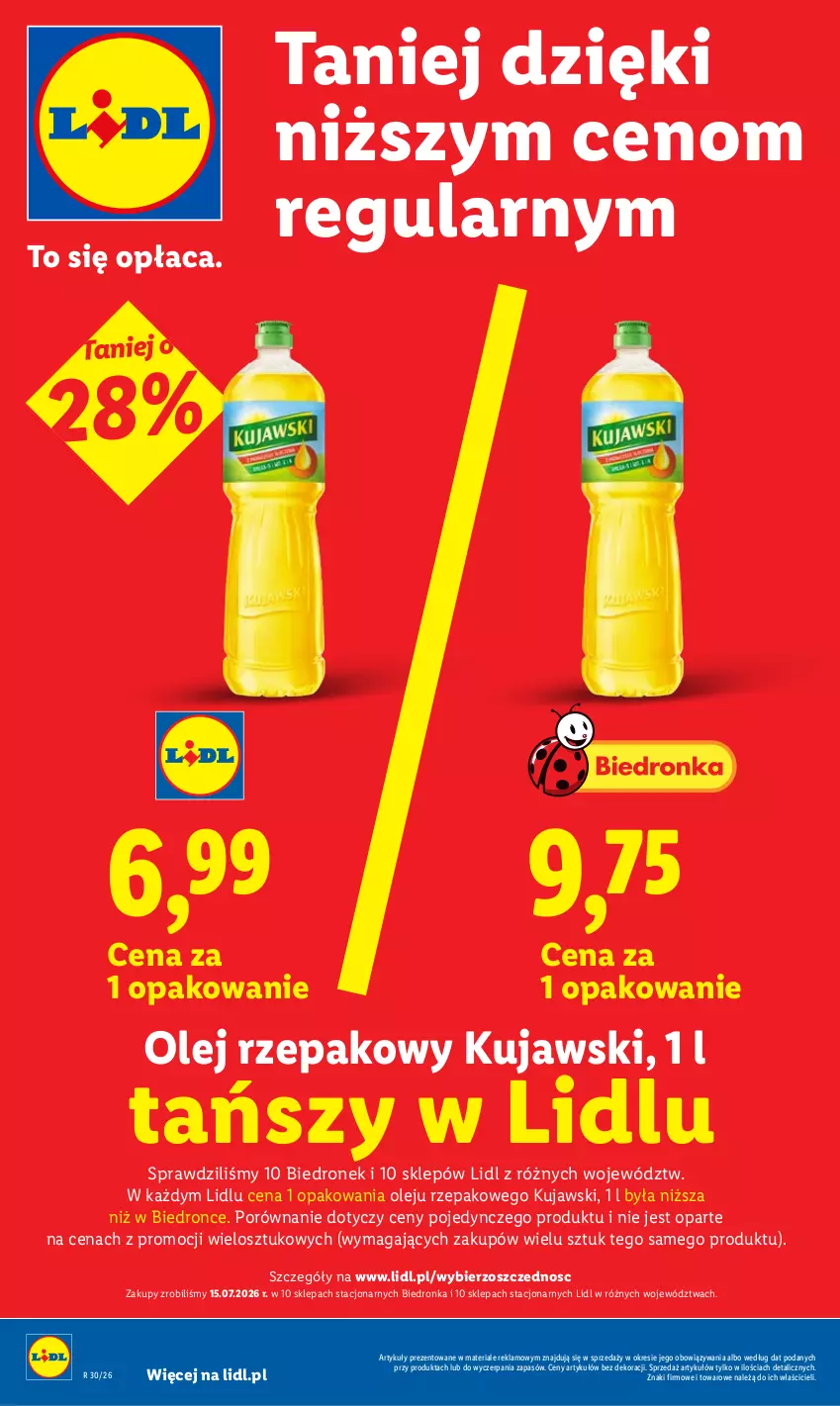 Gazetka promocyjna Lidl - Gazetka ważna od 27.07 do 29.07 - ważna 27.07 do 29.07.2026 - strona 6 - produkty: Dron, Kujawski, Olej, Olej rzepakowy, Por
