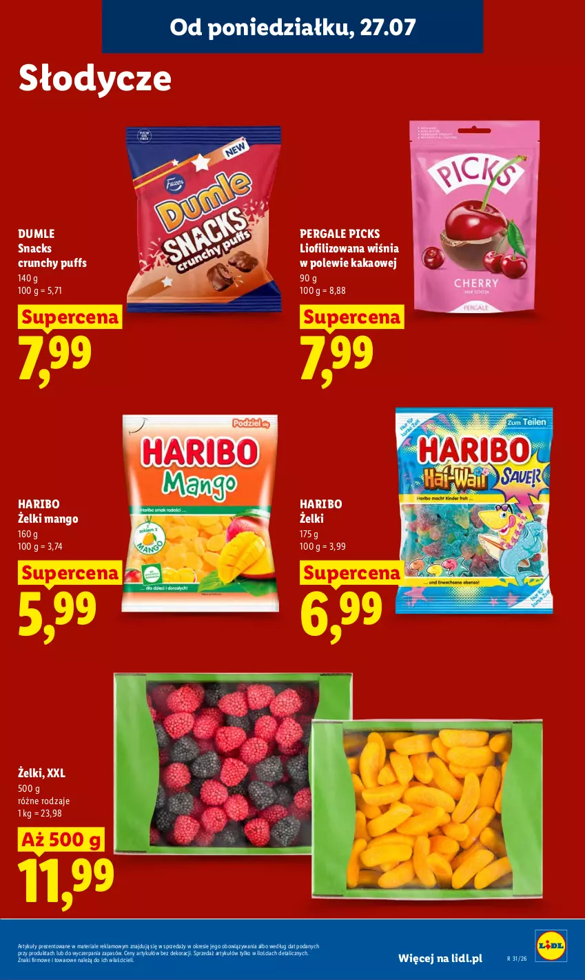 Gazetka promocyjna Lidl - Gazetka ważna od 27.07 do 29.07 - ważna 27.07 do 29.07.2026 - strona 79 - produkty: Haribo, Kakao, Mango, Puf