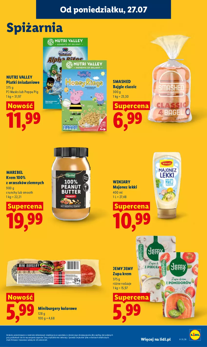 Gazetka promocyjna Lidl - Gazetka ważna od 27.07 do 29.07 - ważna 27.07 do 29.07.2026 - strona 81 - produkty: Bajgle, Burger, Danio, Majonez, Winiary, Zupa