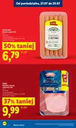Gazetka promocyjna Lidl - Gazetka ważna od 27.07 do 29.07 - Gazetka - ważna od 29.07 do 29.07.2026 - strona 14 - produkty: Polędwica, Pur, Parówki, Parówki z szynki, PIKOK