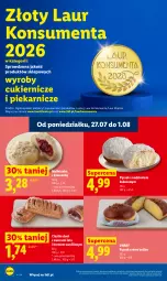 Gazetka promocyjna Lidl - Gazetka ważna od 27.07 do 29.07 - Gazetka - ważna od 29.07 do 29.07.2026 - strona 54 - produkty: Pączek, Cukier, Laur, Crème brûlée, Kokos