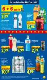 Gazetka promocyjna Lidl - Gazetka ważna od 27.07 do 29.07 - Gazetka - ważna od 29.07 do 29.07.2026 - strona 69 - produkty: Nałęczowianka, Gra, Lemoniada, Ice tea, Coca-Cola, Lipton, Napój izotoniczny, Napój gazowany, Oshee, Fanta, Woda mineralna, Woda, Sprite, Herbata, Mango, Napój, Cisowianka, Fa
