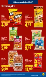 Gazetka promocyjna Lidl - Gazetka ważna od 27.07 do 29.07 - Gazetka - ważna od 29.07 do 29.07.2026 - strona 71 - produkty: Ser, Gry, Orzeszki, Chipsy, Chrupki, Sezam, Pizza, Przysnacki, Lorenz, Lay’s