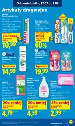 Gazetka promocyjna Lidl - Gazetka ważna od 27.07 do 29.07 - Gazetka - ważna od 29.07 do 29.07.2026 - strona 87 - produkty: Gillette Venus, Emulsja, Corega, Aquafresh, Sati, Pasta do zębów, Venus, Lacalut, Podpaski, Gillette, Wkładki, Sensodyne