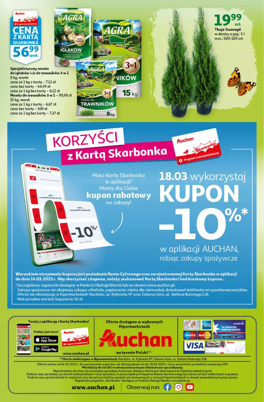 Gazetka promocyjna Auchan - Gazetka Stwórz ogród pełen kolorów Hipermarket Auchan - ważna 16.03 do 22.03.2023 - strona 12 - produkty: Fa, Gra, Nawóz, Papier, Ser, Telefon, Tera