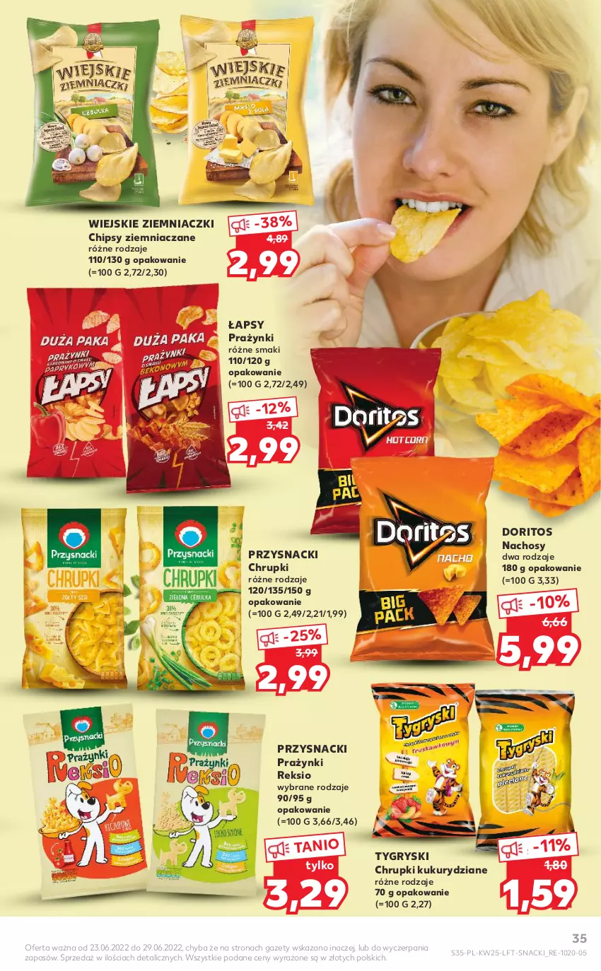 Gazetka promocyjna Kaufland - OFERTA TYGODNIA - ważna 23.06 do 29.06.2022 - strona 35 - produkty: Chipsy, Chrupki, Gry, Przysnacki