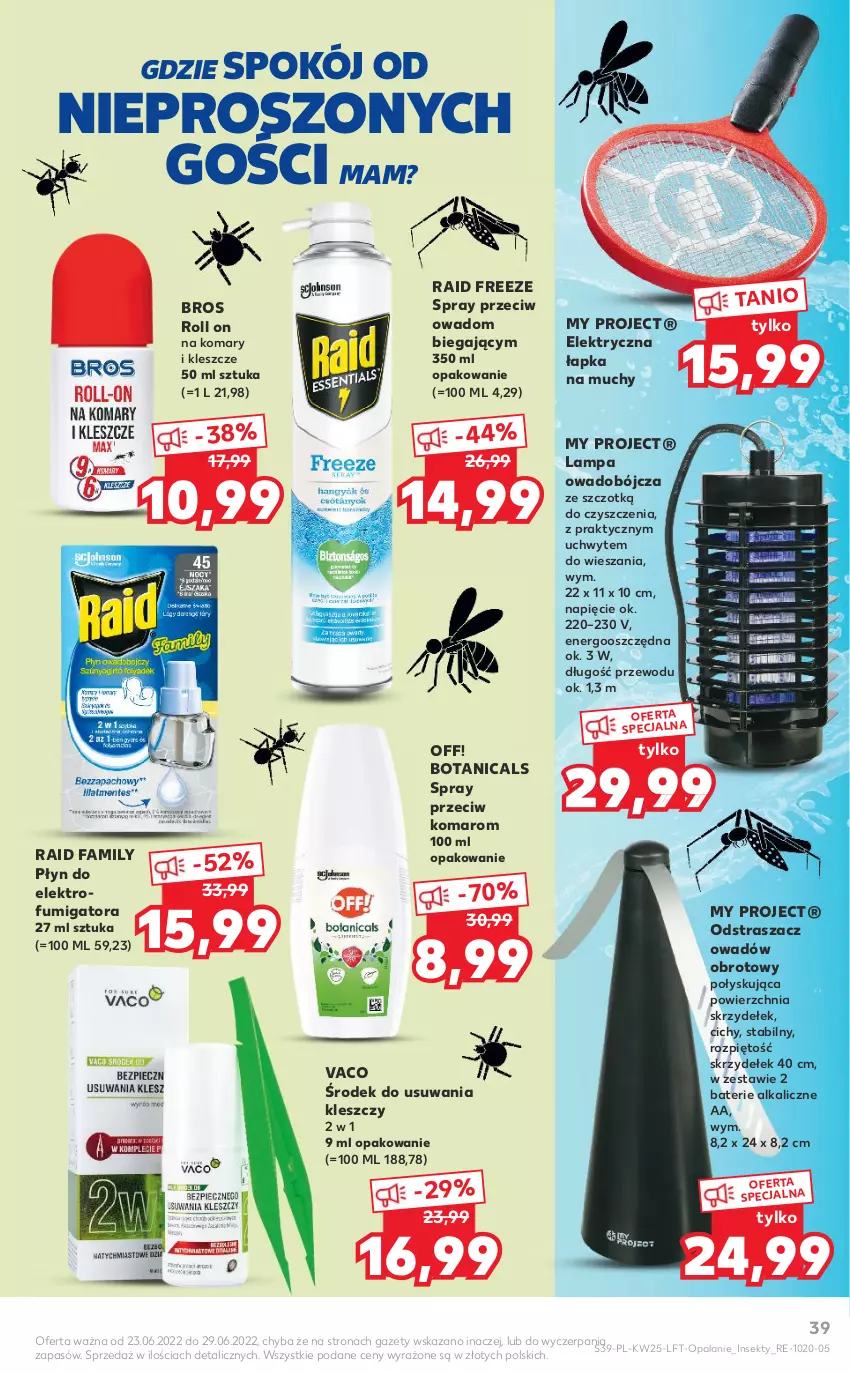 Gazetka promocyjna Kaufland - OFERTA TYGODNIA - ważna 23.06 do 29.06.2022 - strona 39 - produkty: Baterie alkaliczne, Fa, Lampa