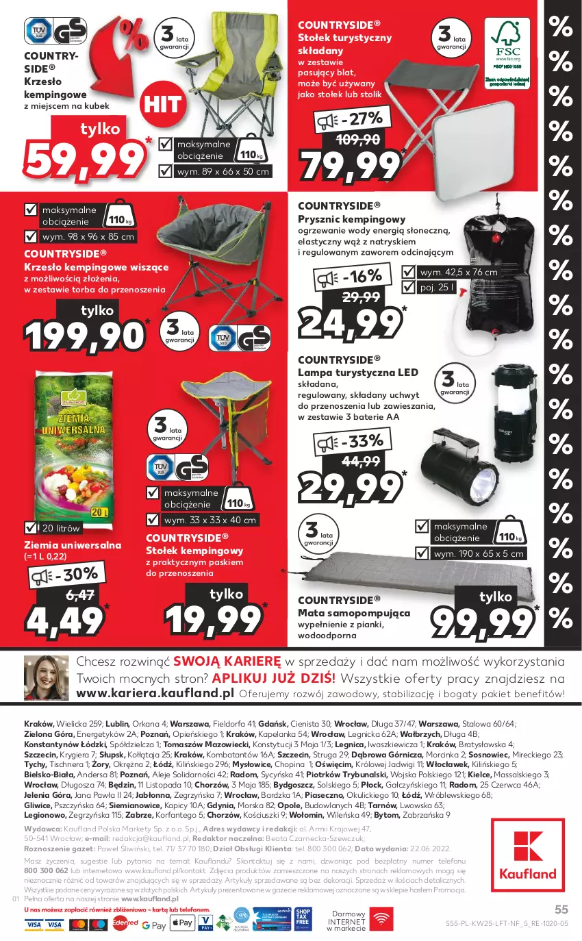 Gazetka promocyjna Kaufland - OFERTA TYGODNIA - ważna 23.06 do 29.06.2022 - strona 55 - produkty: Dres, Fa, Gra, Inka, Krzesło, Kubek, Lampa, Mop, Ogrzewanie, Orka, Por, Sos, Stołek, Stolik, Telefon, Top, Torba