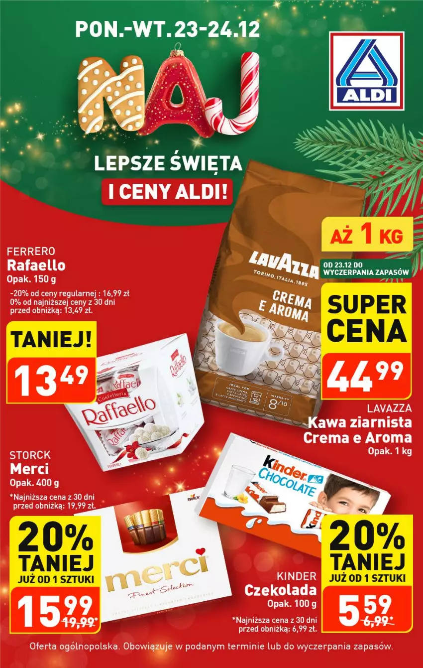 Gazetka promocyjna Aldi - Pełna oferta - ważna 16.12 do 24.12.2024 - strona 33 - produkty: Ferrero, Kawa, Kawa ziarnista