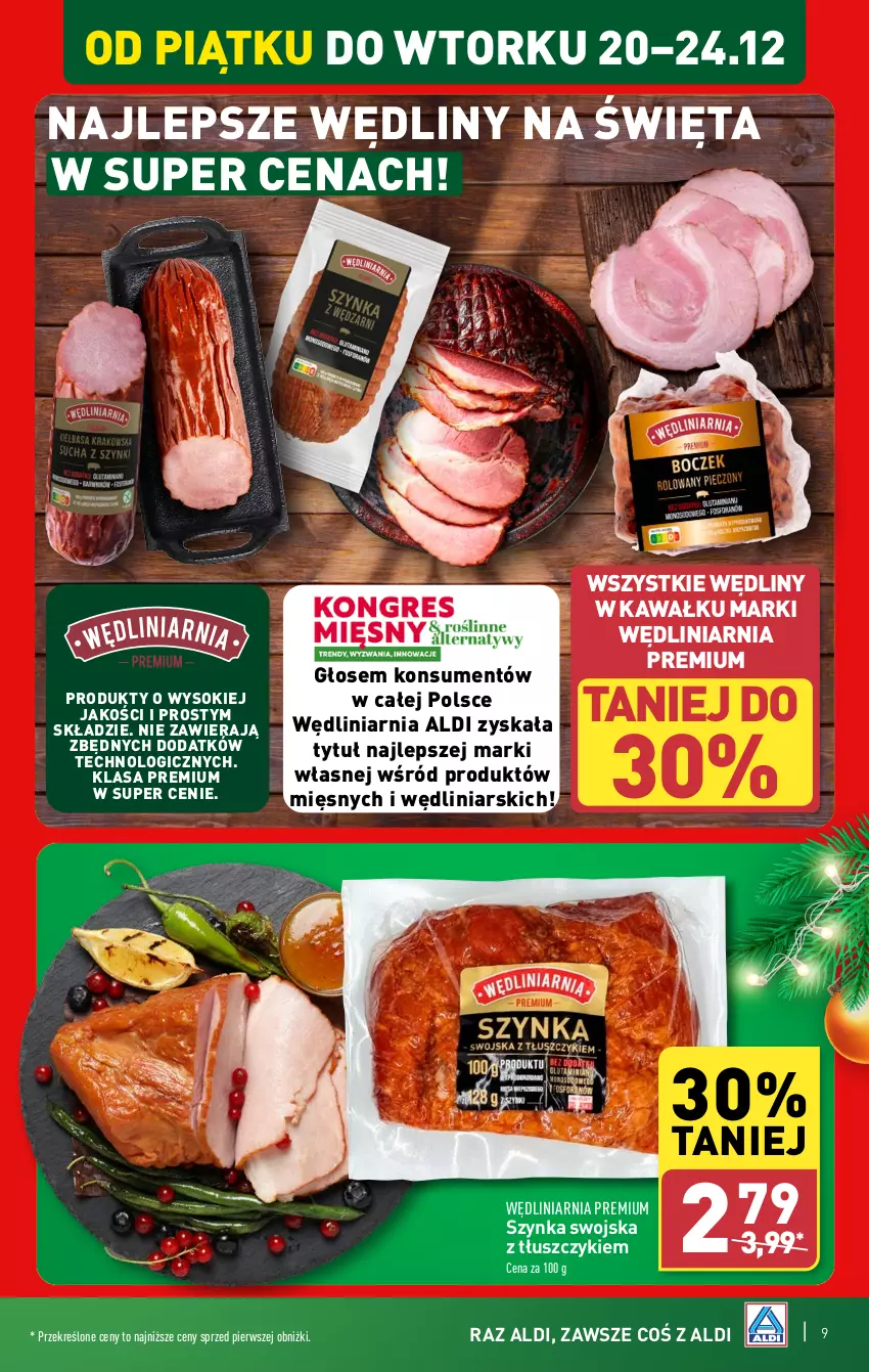 Gazetka promocyjna Aldi - Pełna oferta - ważna 16.12 do 24.12.2024 - strona 9 - produkty: Kawa, Sok, Szynka