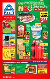 Gazetka promocyjna Aldi - Pełna oferta - Gazetka - ważna od 24.12 do 24.12.2024 - strona 1 - produkty: Banany, Ciastka, Ser, Gra, Twaróg, Kawa, Karp, Coca-Cola, Szynka, Miód, Lavazza, Pomidory, Fa