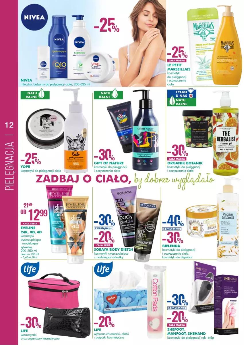 Gazetka promocyjna Super Pharm - Gazetka - ważna 19.03 do 03.04.2021 - strona 12 - produkty: Bielenda, Body, Chusteczki, Eveline, Fa, Gift of Nature, Kosmetyki do pielęgnacji, LG, Mars, Organizer, Patyczki kosmetyczne, Ser, Yope