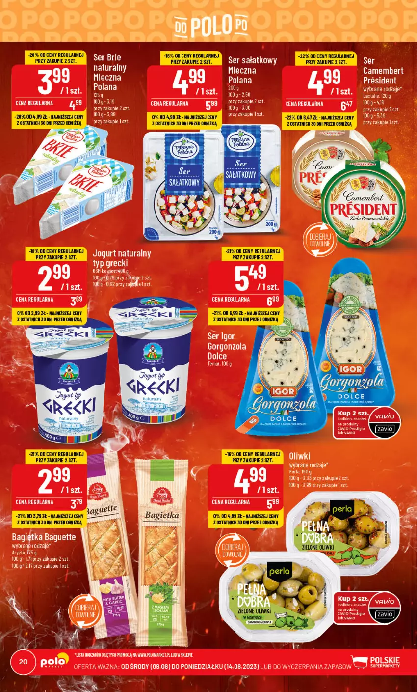 Gazetka promocyjna PoloMarket - Gazetka pomocyjna - ważna 09.08 do 14.08.2023 - strona 20 - produkty: Bagietka, Sałat, Ser