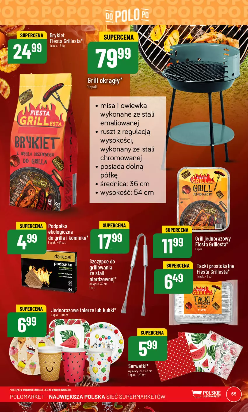 Gazetka promocyjna PoloMarket - Gazetka pomocyjna - ważna 09.08 do 14.08.2023 - strona 55 - produkty: Grill, Inka, Ser, Serwetki, Sok, Talerz