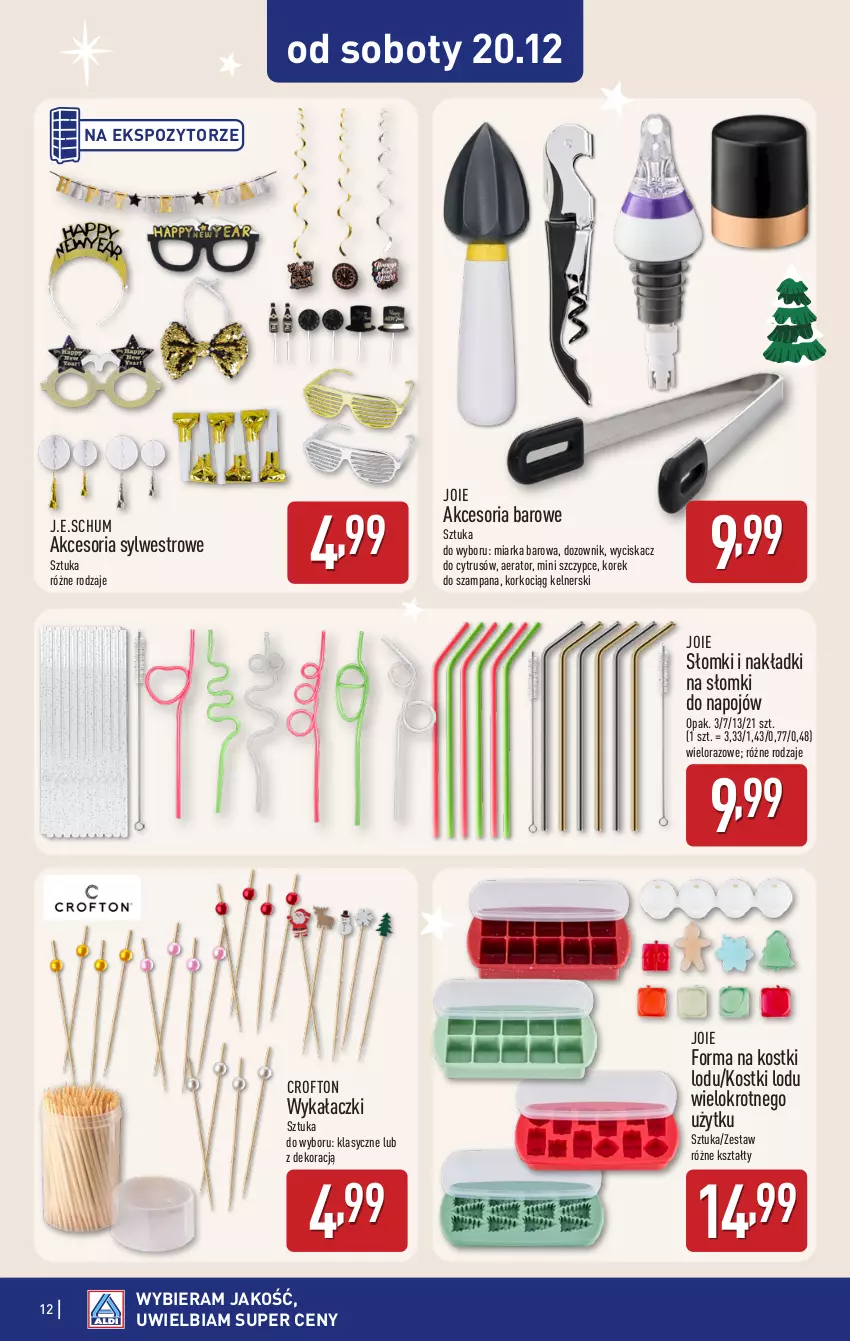 Gazetka promocyjna Aldi - Artykuły przemysłowe i tekstylia - ważna 17.12 do 20.12.2025 - strona 12 - produkty: Dozownik, Koc, Korkociąg, Miarka, Słomki do napojów, Szczypce