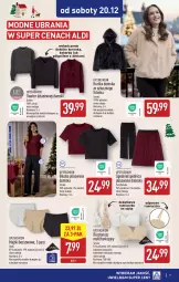 Gazetka promocyjna Aldi - Artykuły przemysłowe i tekstylia - Gazetka - ważna od 20.12 do 20.12.2025 - strona 9 - produkty: Spódnica, Sweter, Ubrania, Majtki, Biustonosz, Kurtka, Spodnie, Fa