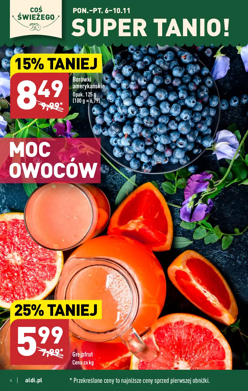 Gazetka promocyjna Aldi - Pełna oferta - ważna 06.11 do 10.11.2023 - strona 4 - produkty: Grejpfrut