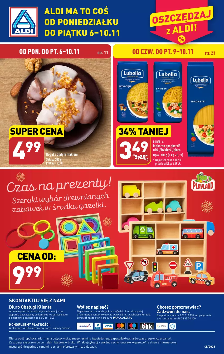 Gazetka promocyjna Aldi - Pełna oferta - ważna 06.11 do 10.11.2023 - strona 42 - produkty: Bell, Bella, Biuro, Lubella, Makaron, O nas, Por, Rogal, Spaghetti